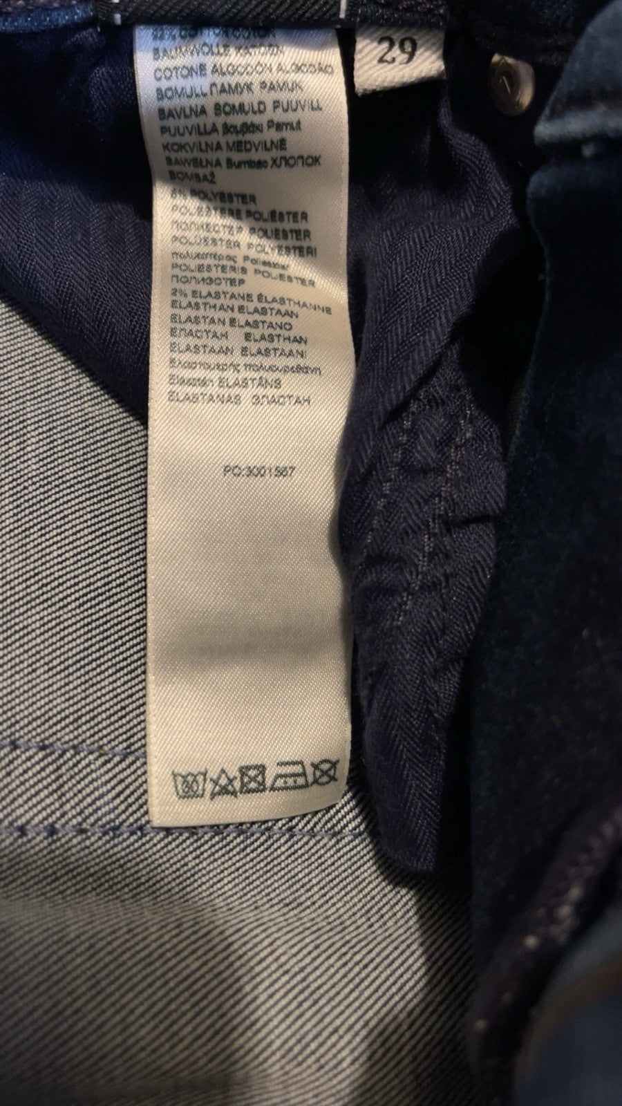 7 FOR ALL MANKIND Pyper Crop Slim Illusion Eco Low Rise Dark Blue Size W29