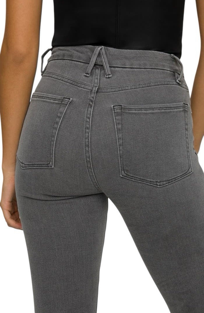 GOOD AMERICAN Good Waist Jeans Size UK 30 Grey High Rise Skinny