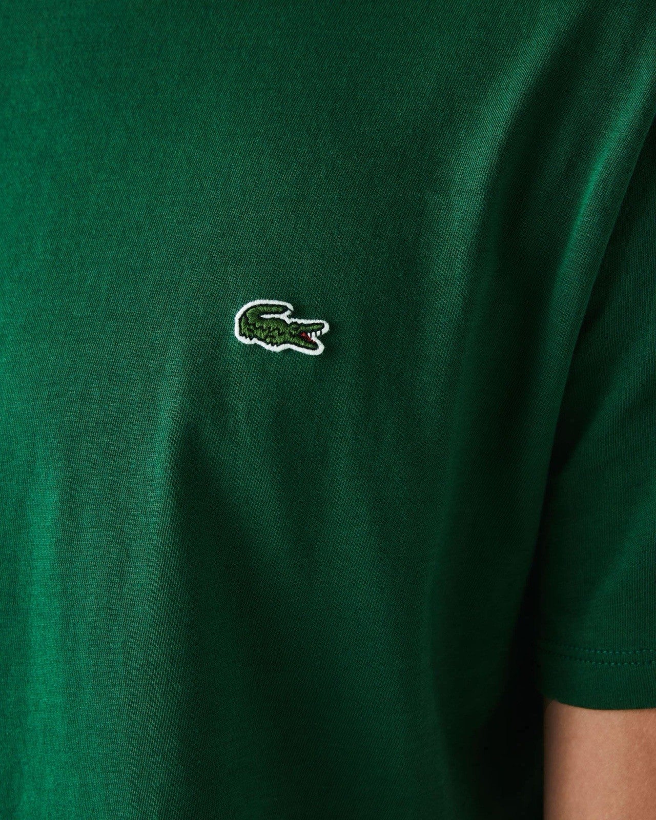 Lacoste Mens T-Shirt Crew Neck Short Sleeve Tee Green TH6709 Size Large