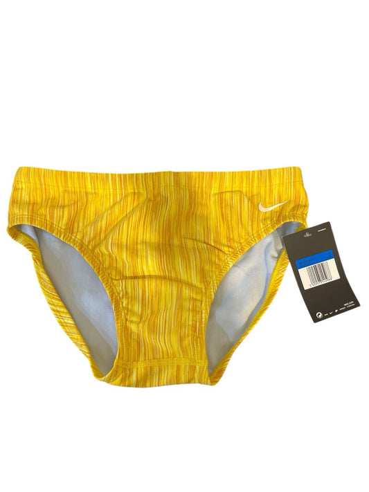 Men’s Nike Geo Alloy Performance Swim Briefs Yellow Size 30” NESS9013