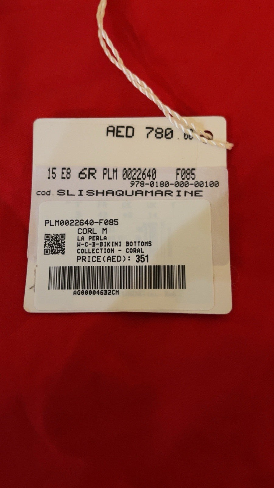 La Perla Slim Fit Bikini Bottoms Red UK 14