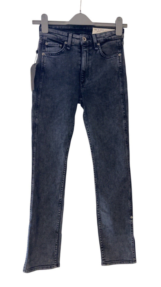Rag and Bone Nina High Rise Skinny Ankle Jeans Grey Wash Women’s Size W24