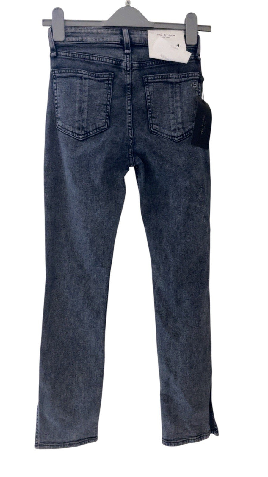 Rag and Bone Nina High Rise Skinny Ankle Jeans Grey Wash Women’s Size W24