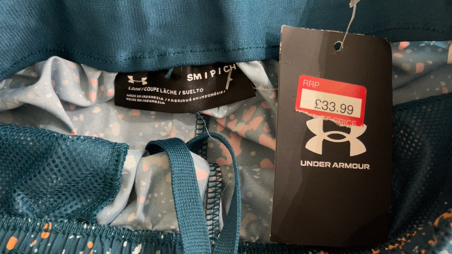 Under Armour UA Woven Adapt Shorts Green Multi Men's Size Small 1361436