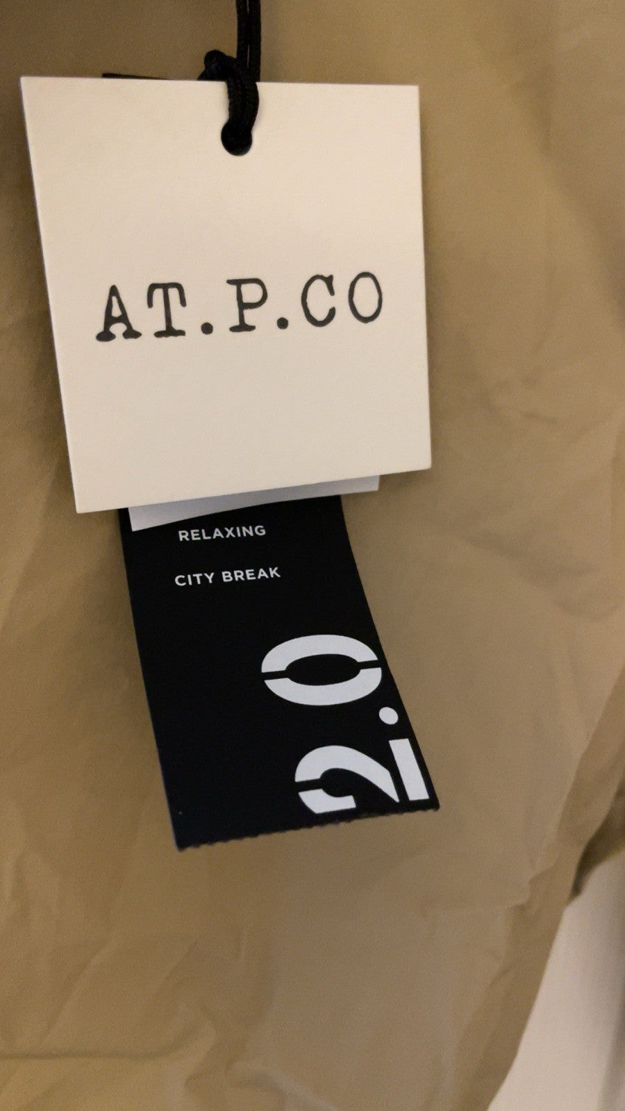 Mens Beige ATPCO AT.P.CO Chinos Slim Fit Size IT 52 W37