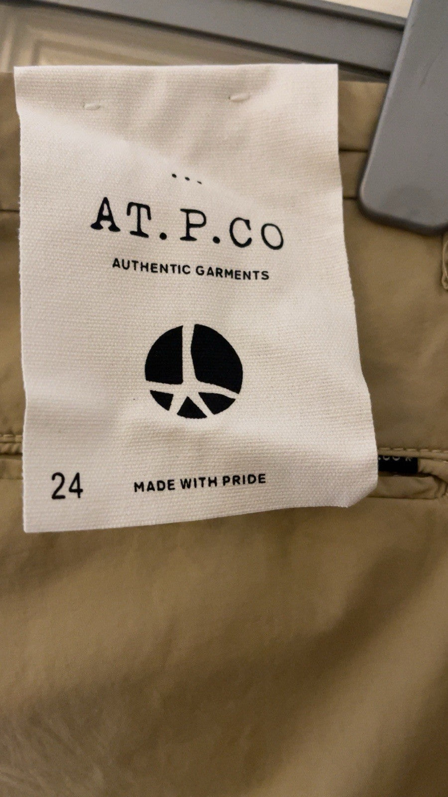 Mens Beige ATPCO AT.P.CO Chinos Slim Fit Size IT 52 W37