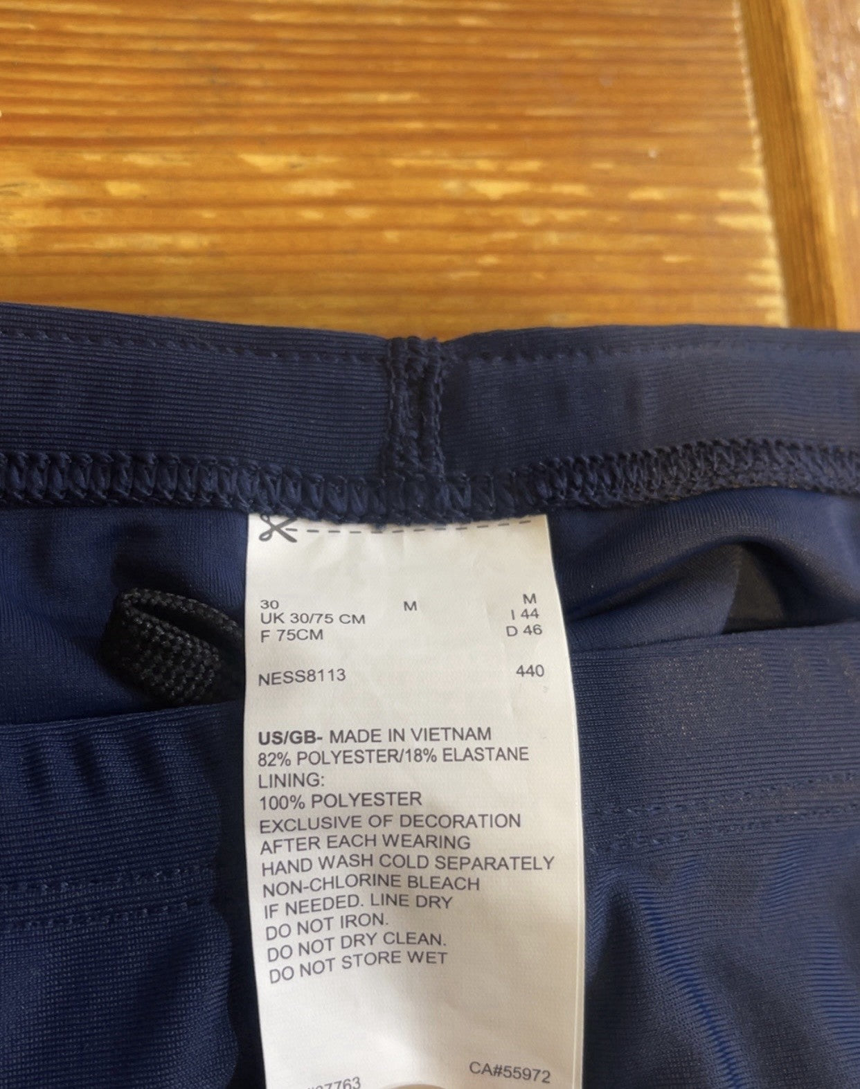 Nike Solid Navy Swim Performance Brief Swim Briefs Men Size Medium