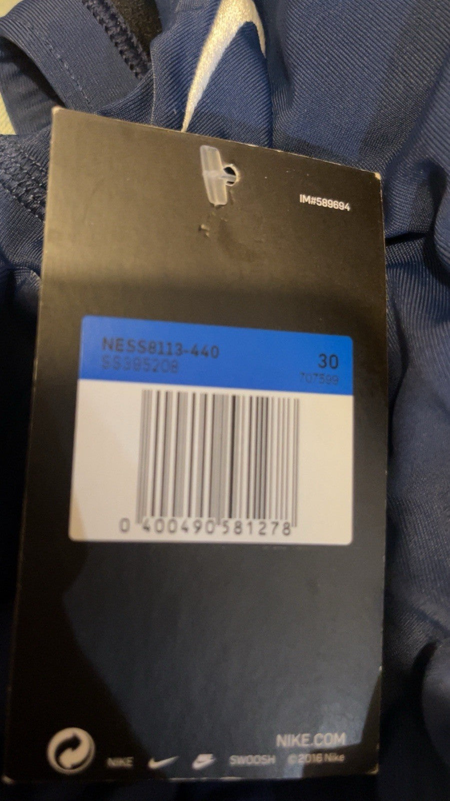 Nike Solid Navy Swim Performance Brief Swim Briefs Men Size Medium