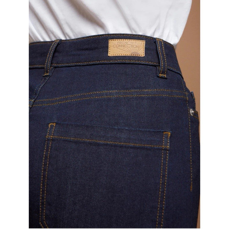 French Connection Womens Clean Indigo Stretch Wide Leg Jeans UK 18