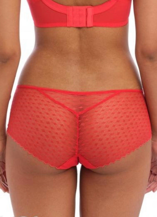 Freya Signature Red Briefs Shorts Mid Rise Lined Knickers Size Large