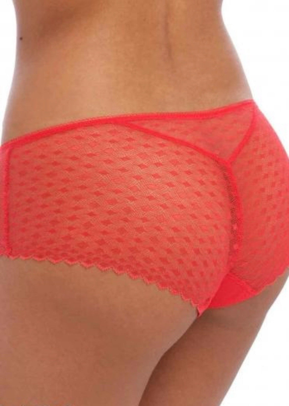 Freya Signature Red Briefs Shorts Mid Rise Lined Knickers Size Large