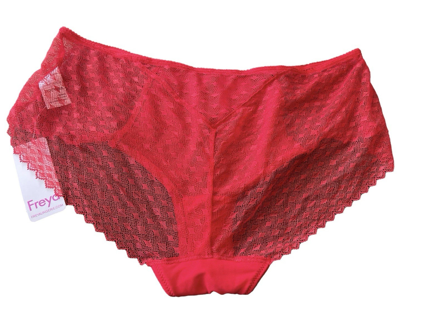 Freya Signature Red Briefs Shorts Mid Rise Lined Knickers Size Large