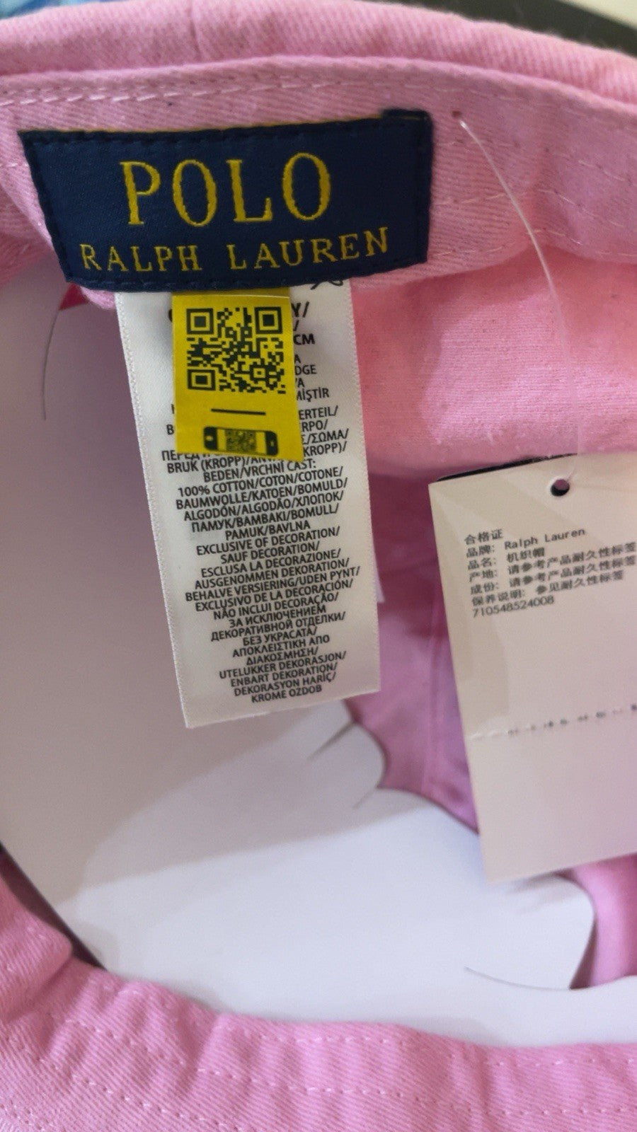 Polo Ralph Lauren Baseball Cap One Size Adjustable Pink Pony Logo BNWT