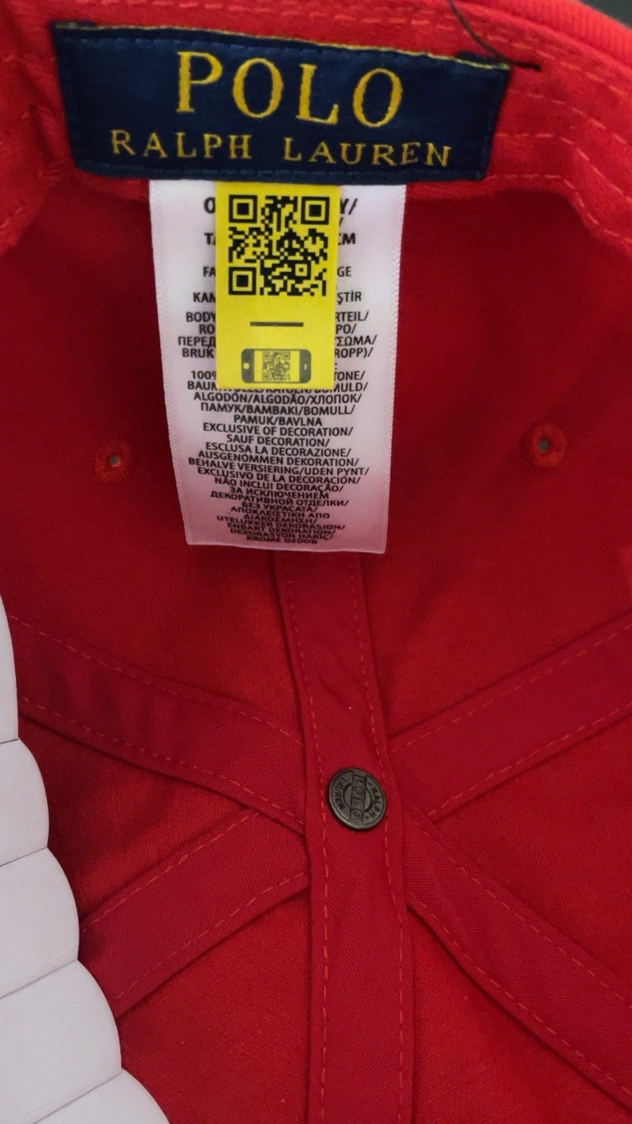 Polo Ralph Lauren Baseball Cap One Size Adjustable Red Pony Logo BNWT