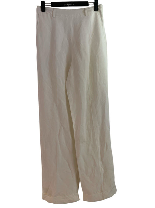 MEME BY GIAB'S Cream Linen Blend Wide Leg Trousers / Pants UK 8