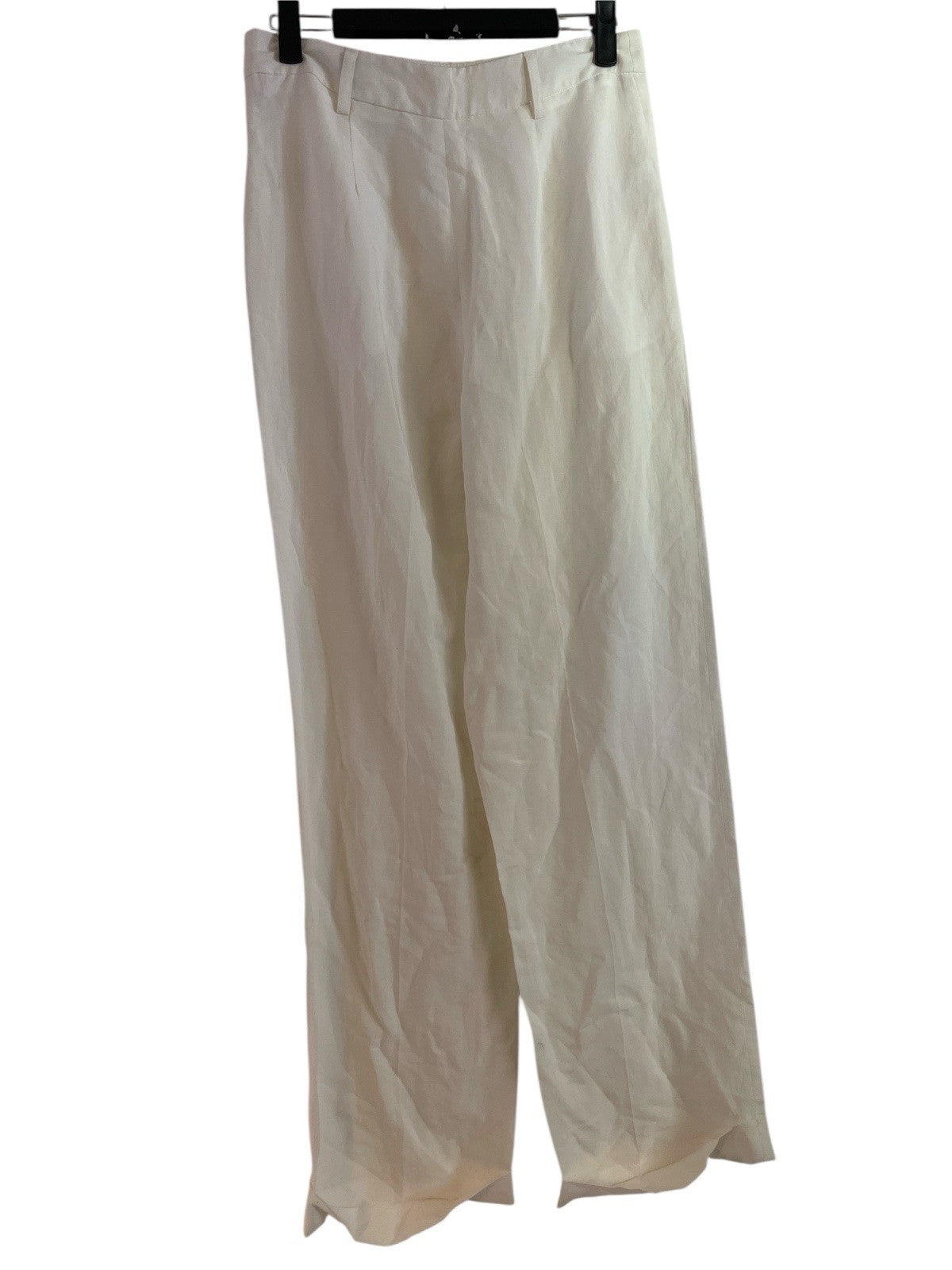 MEME BY GIAB'S Cream Linen Blend Wide Leg Trousers / Pants UK 8