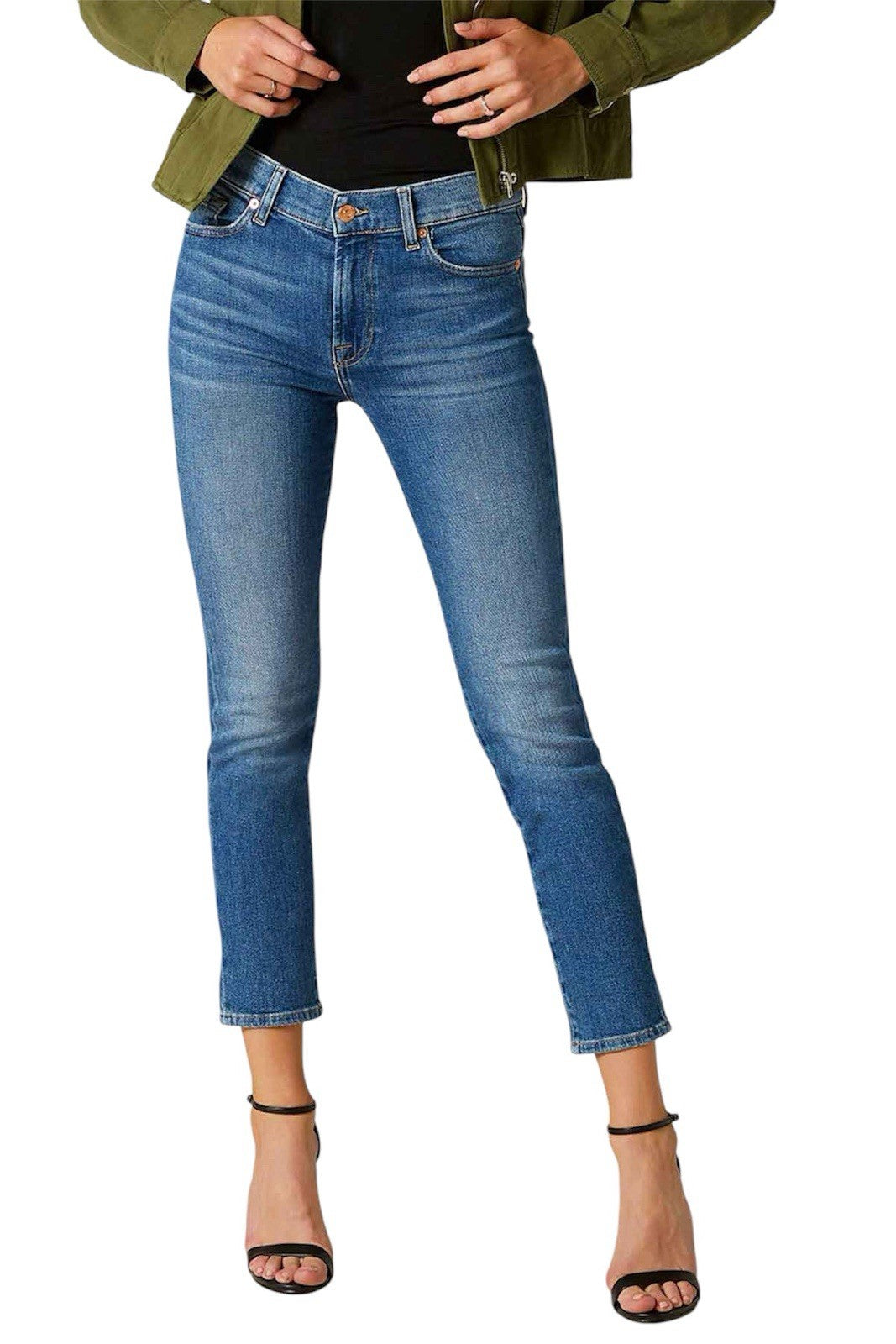 7 For All Mankind Roxanne Women's Slim Stretch Ankle Jeans Size W23