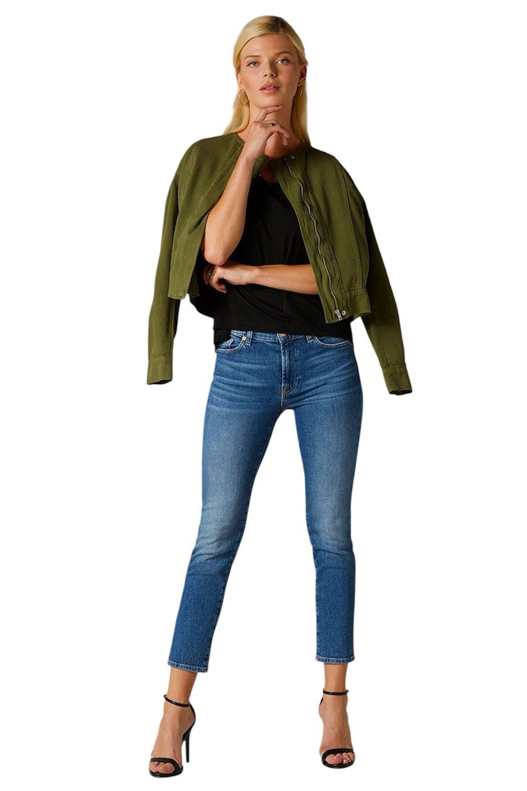 7 For All Mankind Roxanne Women's Slim Stretch Ankle Jeans Size W23
