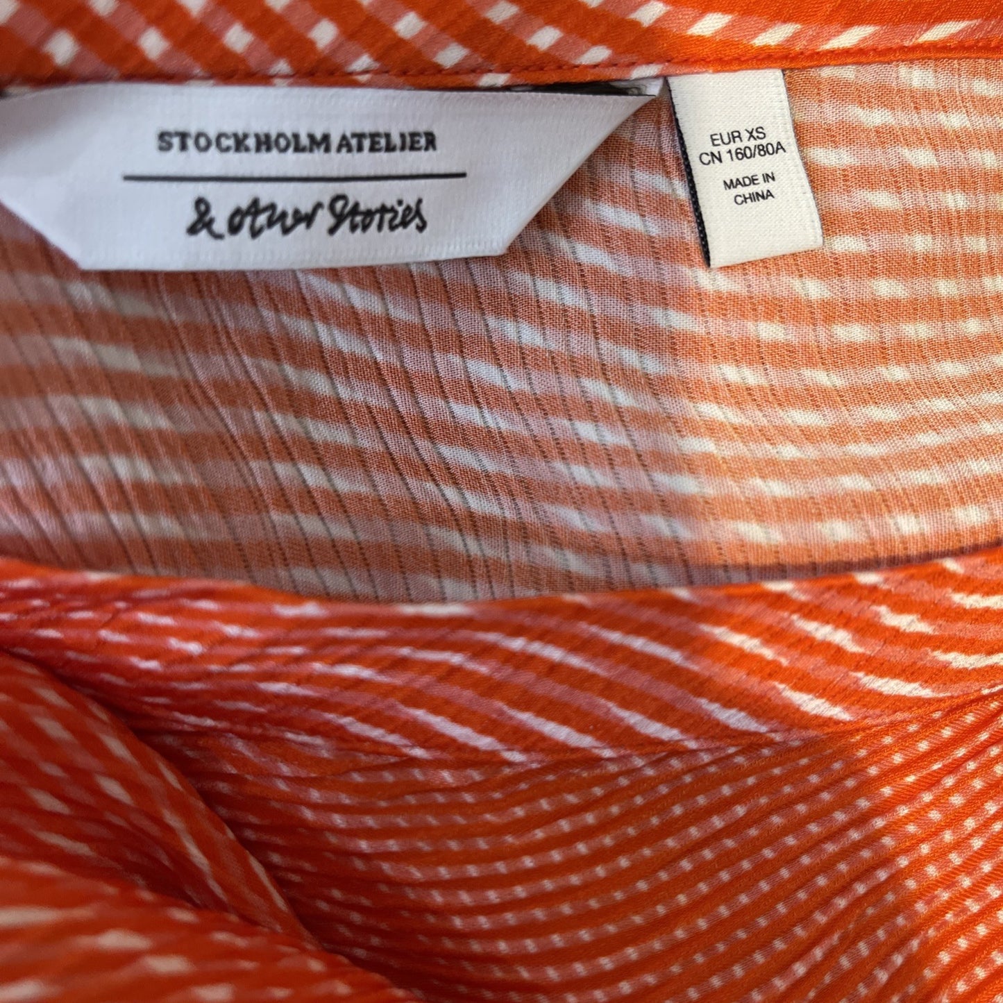 & Other Stories Orange One Shoulder Dress Size XS