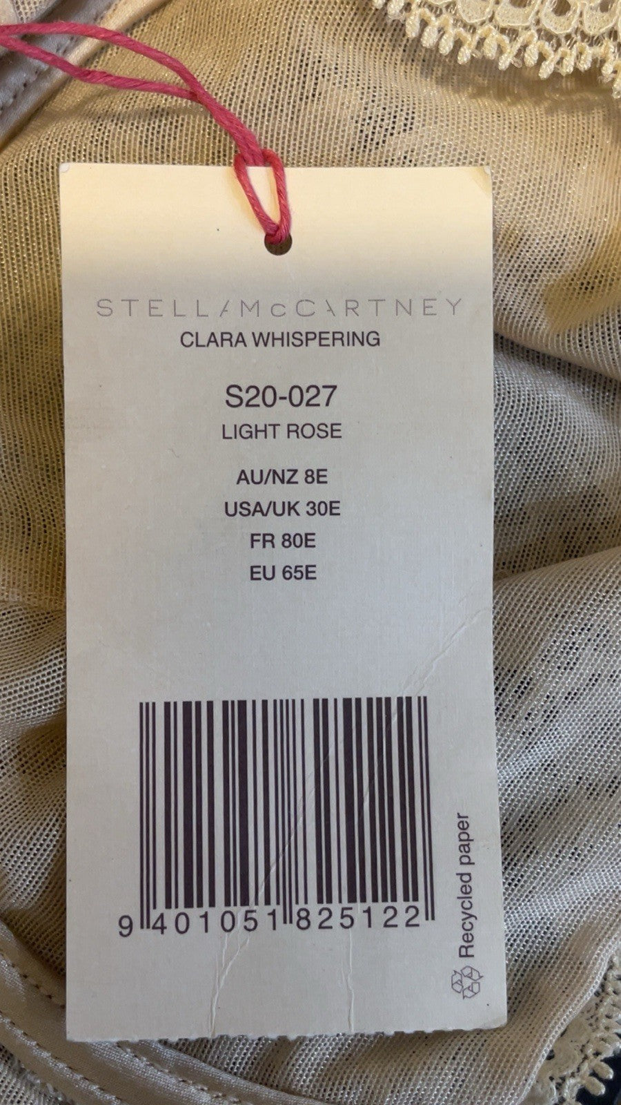 Stella McCartney Clara Whispering Bra S20-027 Light Rose 30E BNWT *GIFT WRAPPED*