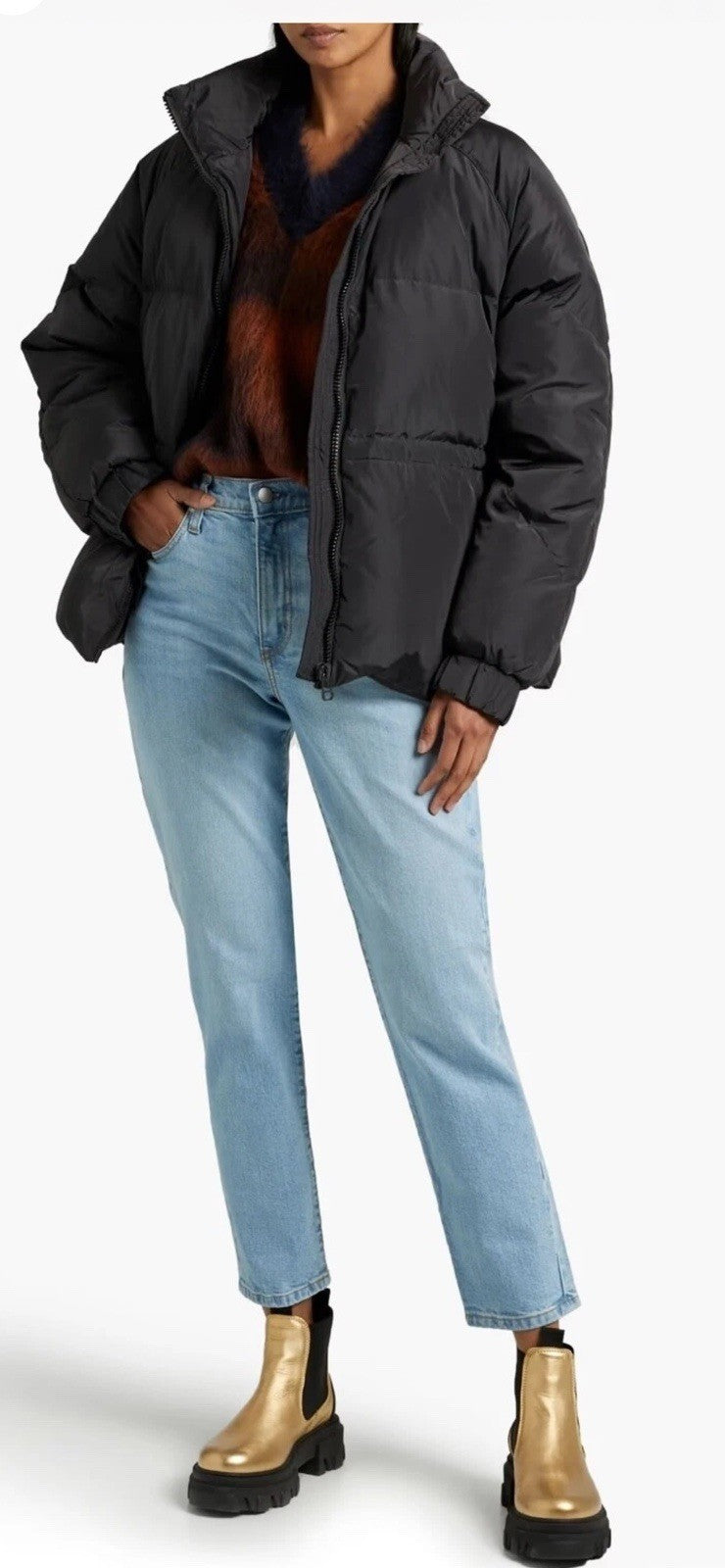 NOBODY DENIM Soulmate Kennedy ankle embroidered high-rise jeans Sz 25