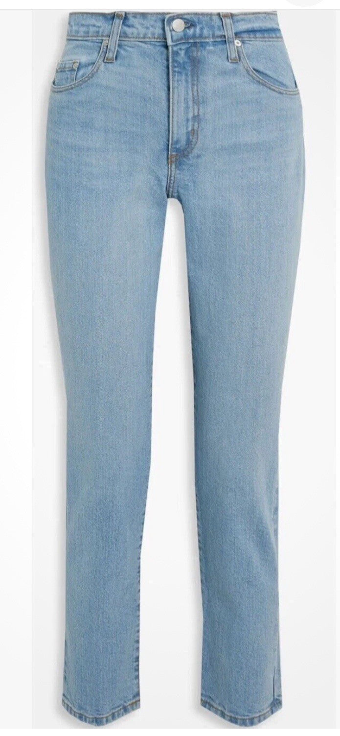 NOBODY DENIM Soulmate Kennedy ankle embroidered high-rise jeans Sz 25
