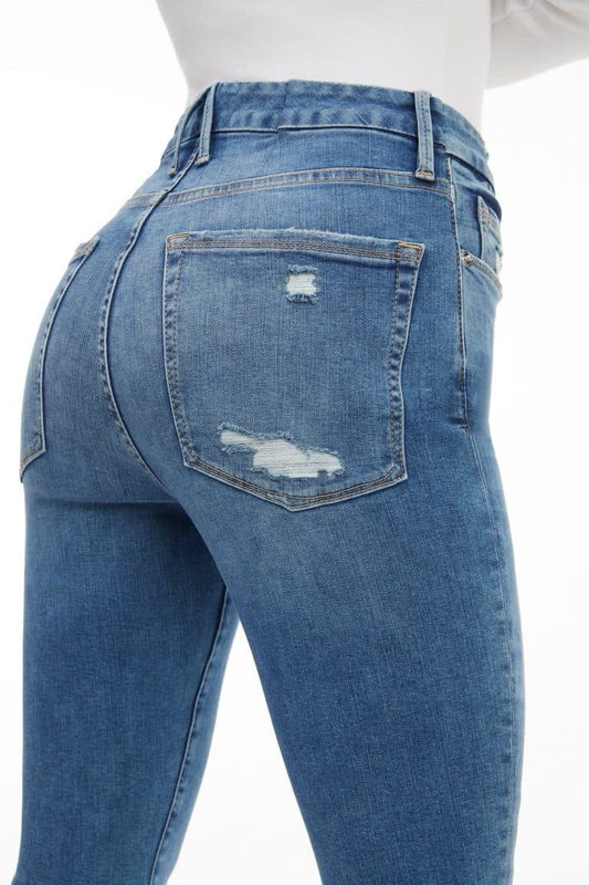 GOOD AMERICAN Good Petite Skinny Jeans Size UK 30 (US 26) Blue 622