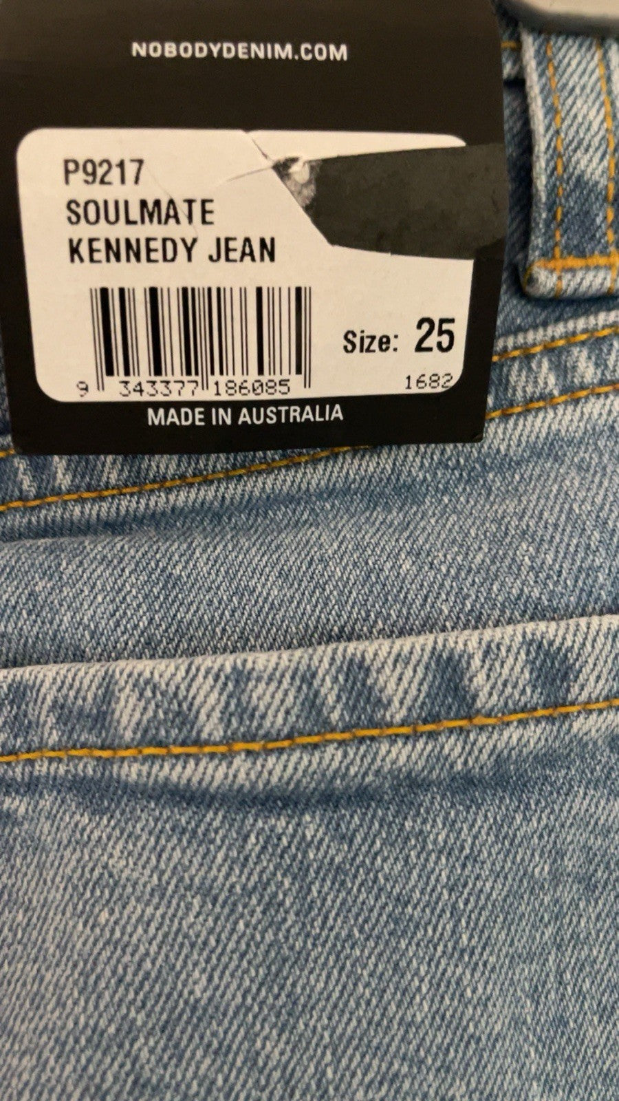 NOBODY DENIM Soulmate Kennedy ankle embroidered high-rise jeans Sz 25