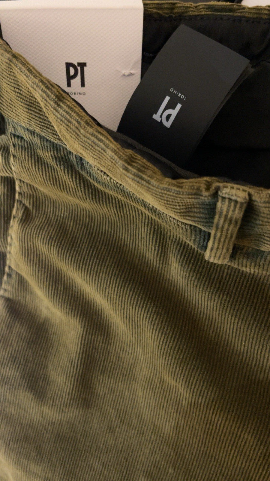 PT Torino Spark Green Pants Trousers Stretch Cotton Freedom Chinos Straight W34