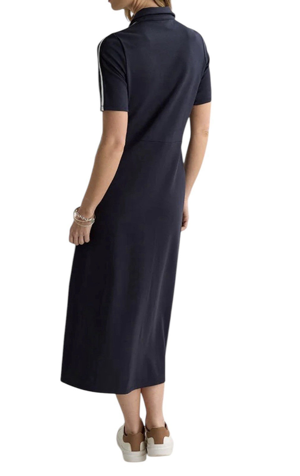 Ex Joules Ava Navy Button Down Ponte Midi Maxi Midaxi Dress RRP £65